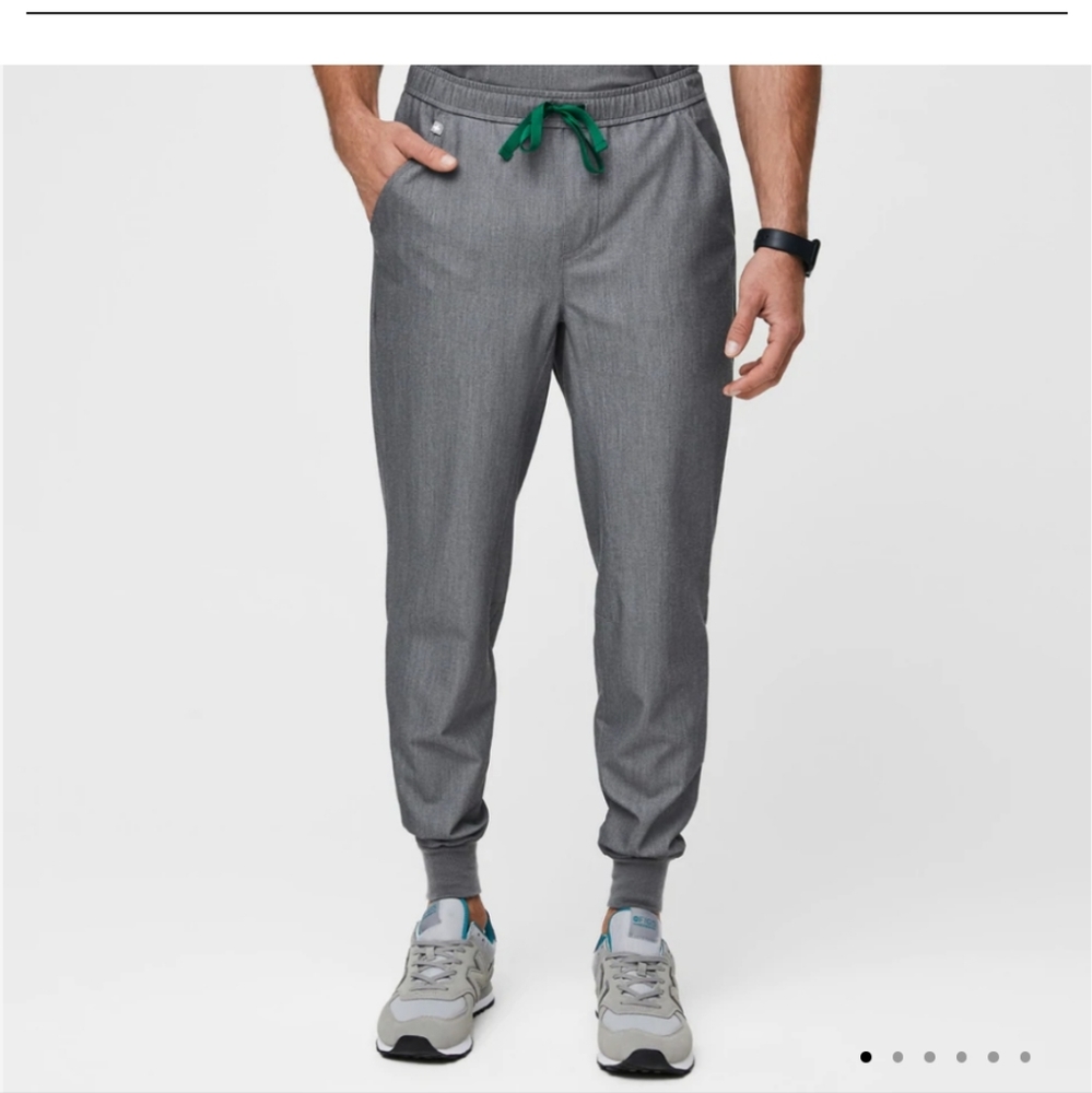 Figs Tansen Jogger Scrub Grey Drawstring Waist Pants Size Large